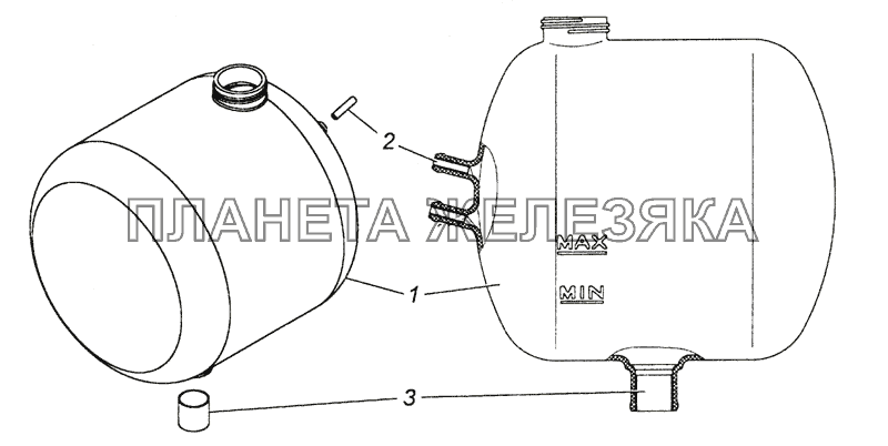 5320-1311010-30 Бачок расширительный КамАЗ-6520 (Euro-2, 3)